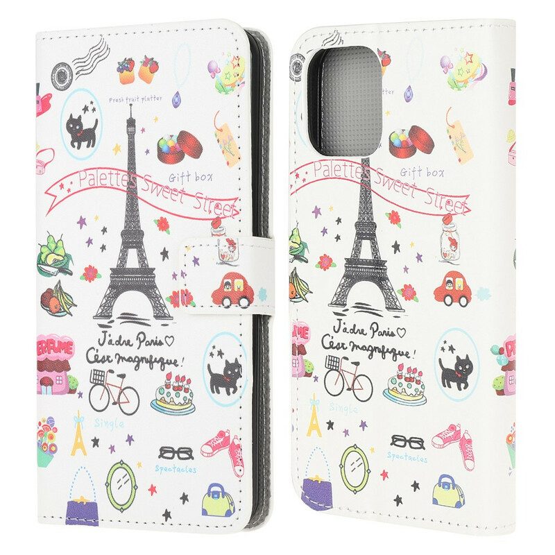 Flip Case voor iPhone 13 Mini Ik Hou Van Parijs