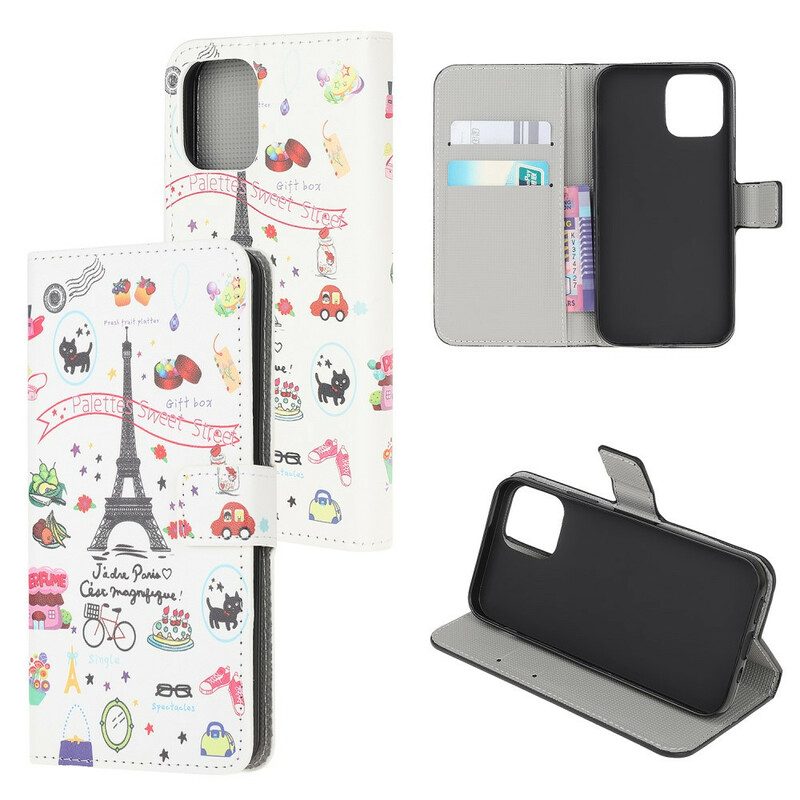 Flip Case voor iPhone 13 Mini Ik Hou Van Parijs