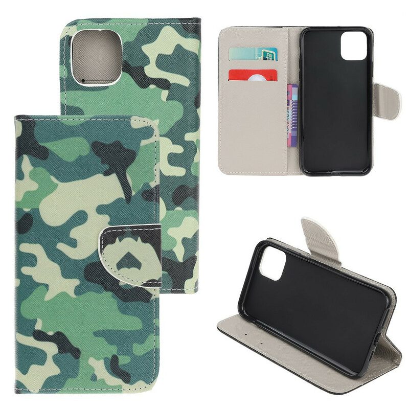 Flip Case voor iPhone 13 Mini Militaire Camouflage