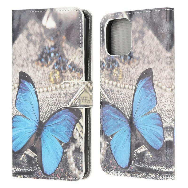 Folio-hoesje voor iPhone 13 Mini Blauwe Vlinder