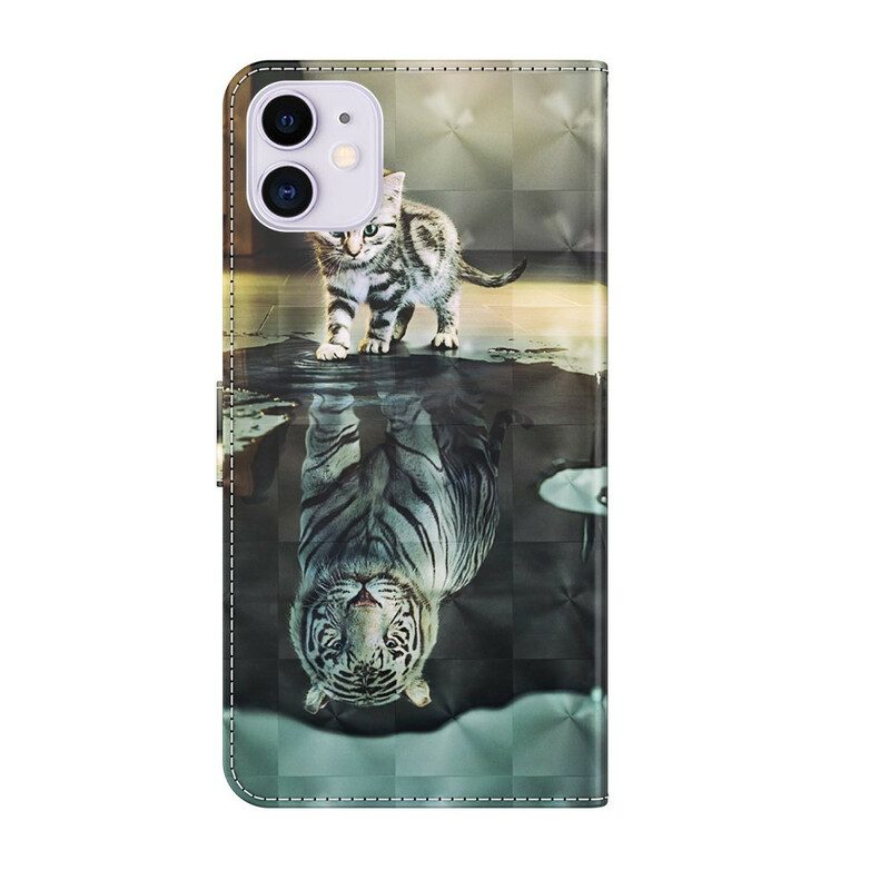 Folio-hoesje voor iPhone 13 Mini Ernest De Tijger