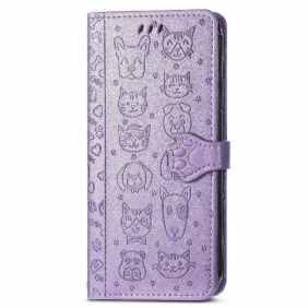 Folio-hoesje voor iPhone 13 Mini Geanimeerde Dieren