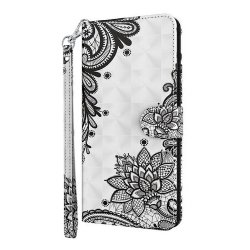 Folio-hoesje voor iPhone 13 Mini Kant Bloemen