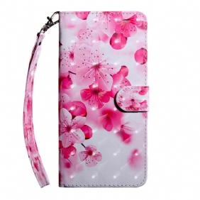 Folio-hoesje voor iPhone 13 Mini Lichte Vlek Bloemen Bloesem