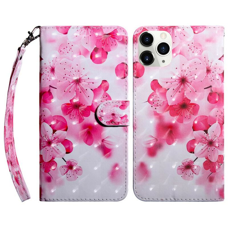 Folio-hoesje voor iPhone 13 Mini Lichte Vlek Bloemen Bloesem