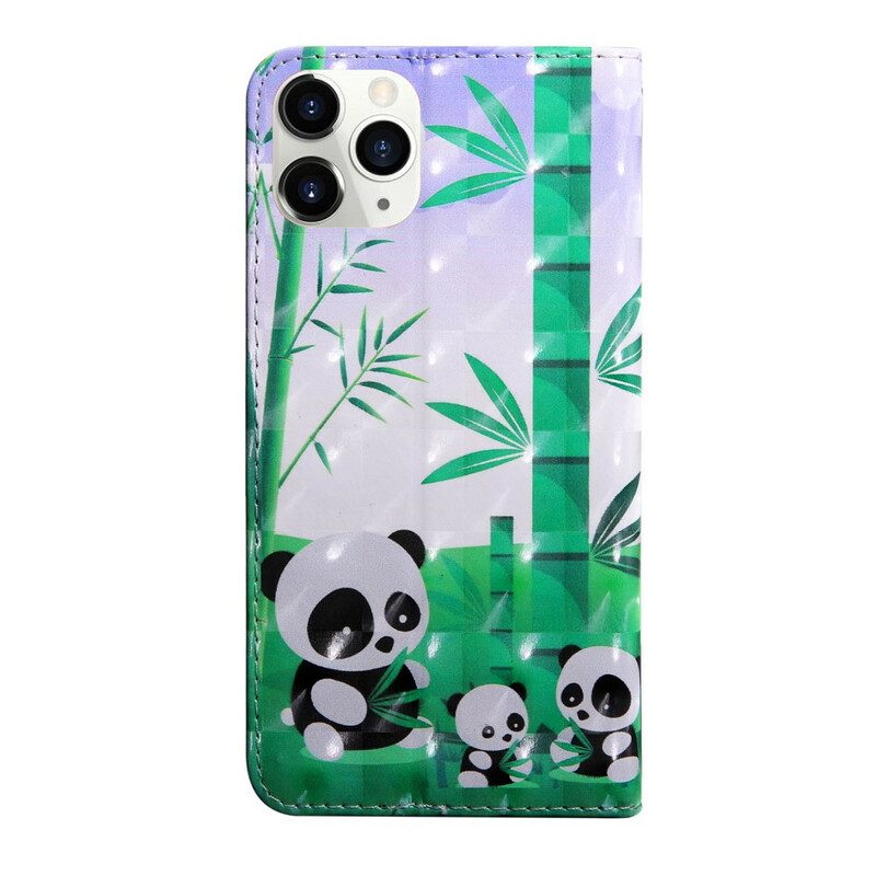 Folio-hoesje voor iPhone 13 Mini Lichtvlek Panda's