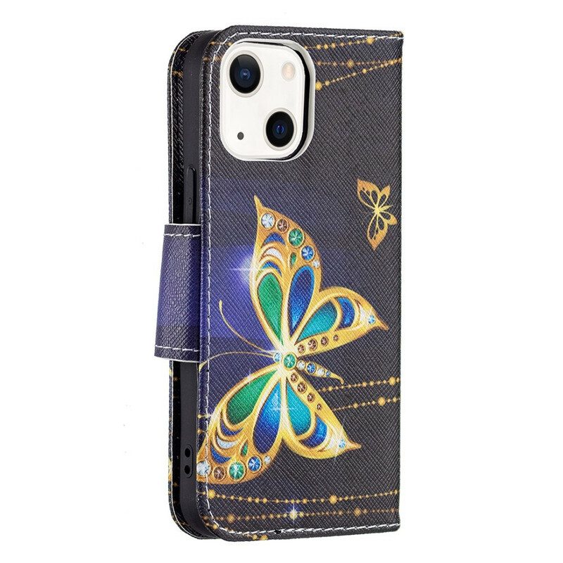 Folio-hoesje voor iPhone 13 Mini Magische Vlinder