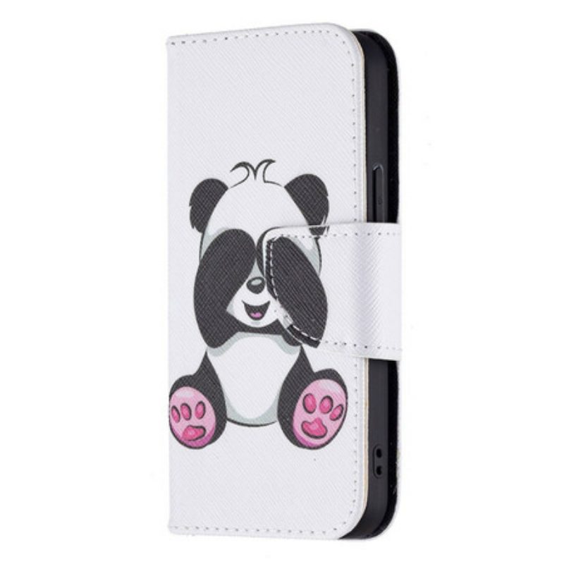 Folio-hoesje voor iPhone 13 Mini Panda-plezier