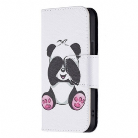 Folio-hoesje voor iPhone 13 Mini Panda-plezier