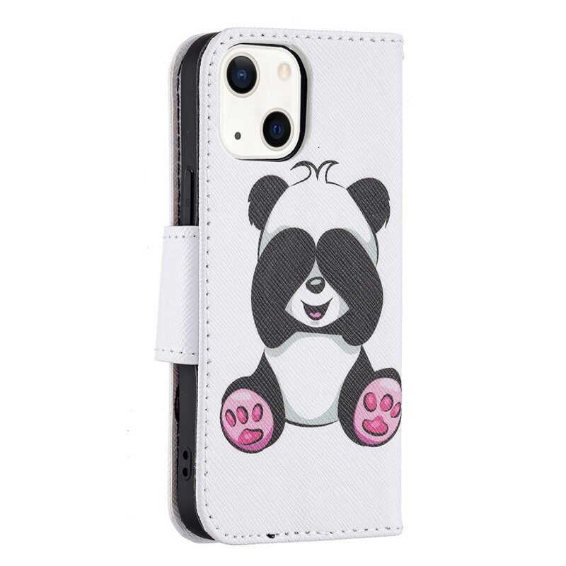 Folio-hoesje voor iPhone 13 Mini Panda-plezier