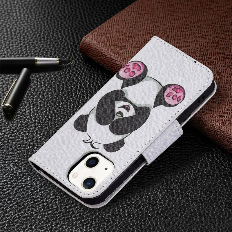 Folio-hoesje voor iPhone 13 Mini Panda-plezier