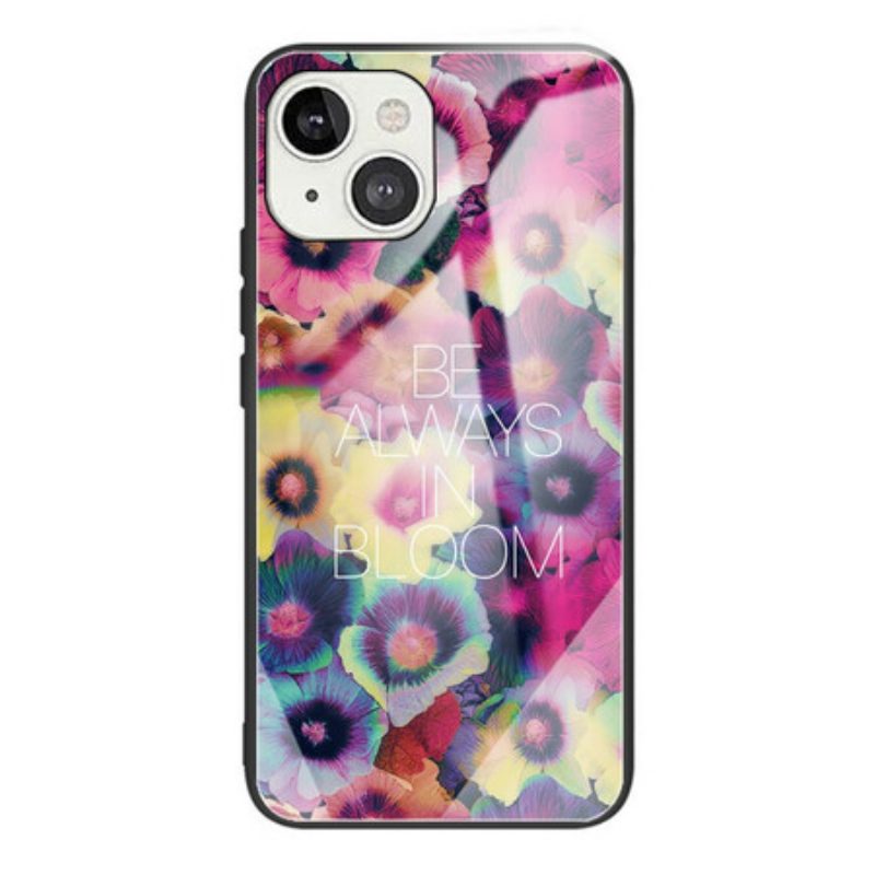 Hoesje voor iPhone 13 Mini Be Always In Bloom Gehard Glas