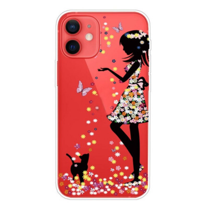 Hoesje voor iPhone 13 Mini Bloemenmeisje