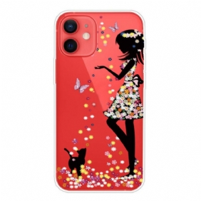 Hoesje voor iPhone 13 Mini Bloemenmeisje