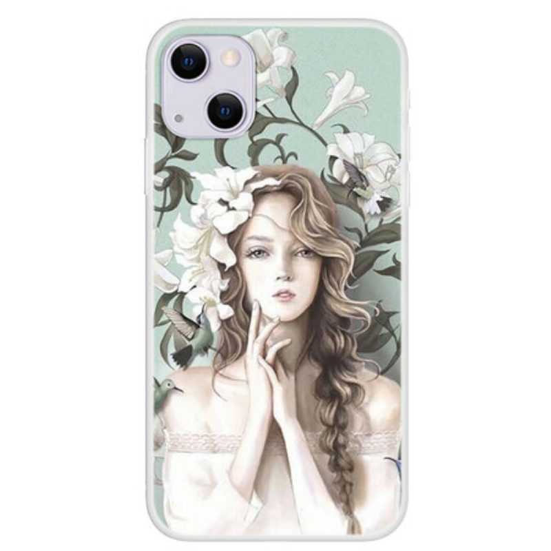 Hoesje voor iPhone 13 Mini De Bloemenvrouw