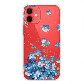 Hoesje voor iPhone 13 Mini Boeket Van Blauwe Bloemen