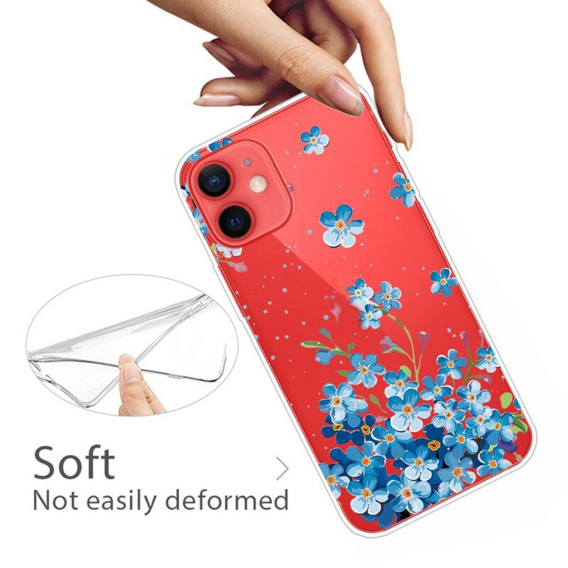 Hoesje voor iPhone 13 Mini Boeket Van Blauwe Bloemen