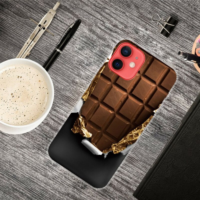 Hoesje voor iPhone 13 Mini Flexibele Chocolade