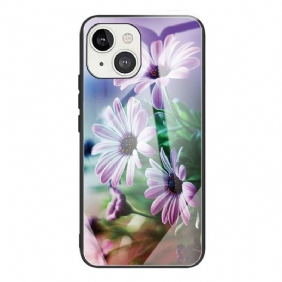 Hoesje voor iPhone 13 Mini Gehard Glas Realistische Bloemen