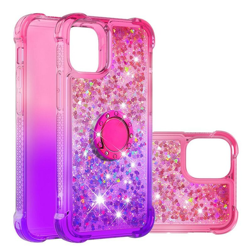 Hoesje voor iPhone 13 Mini Glitter Ringbeugel