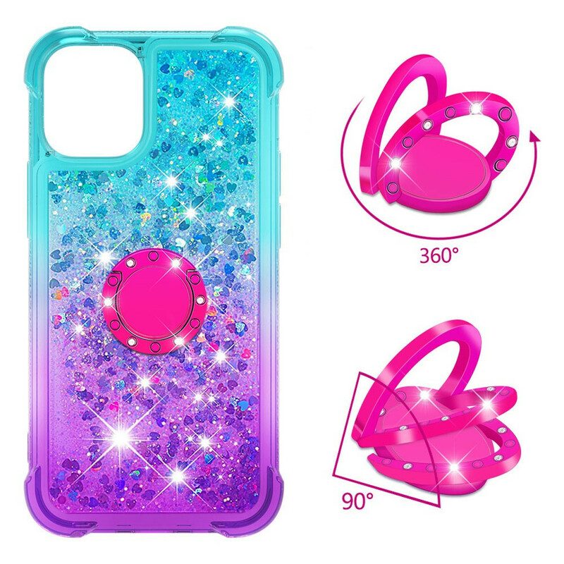 Hoesje voor iPhone 13 Mini Glitter Ringbeugel