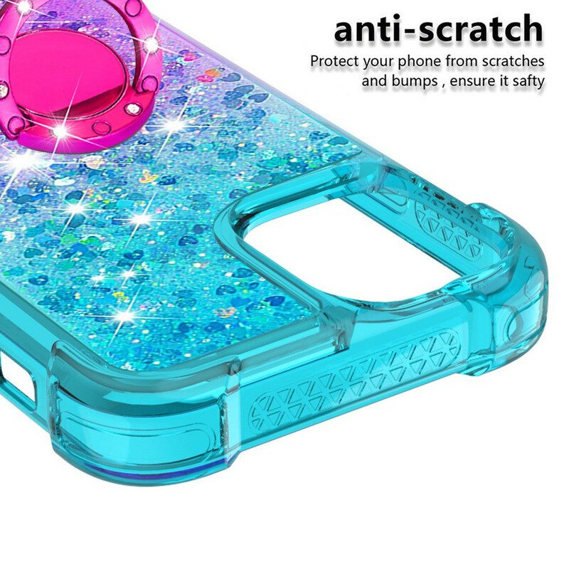 Hoesje voor iPhone 13 Mini Glitter Ringbeugel