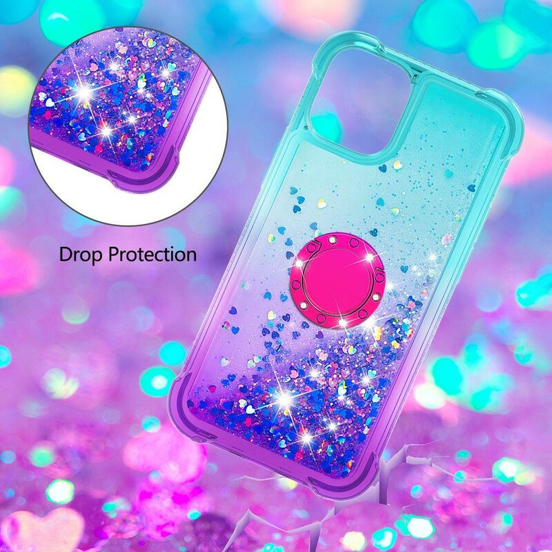 Hoesje voor iPhone 13 Mini Glitter Ringbeugel