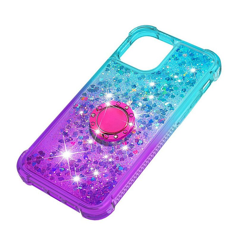 Hoesje voor iPhone 13 Mini Glitter Ringbeugel