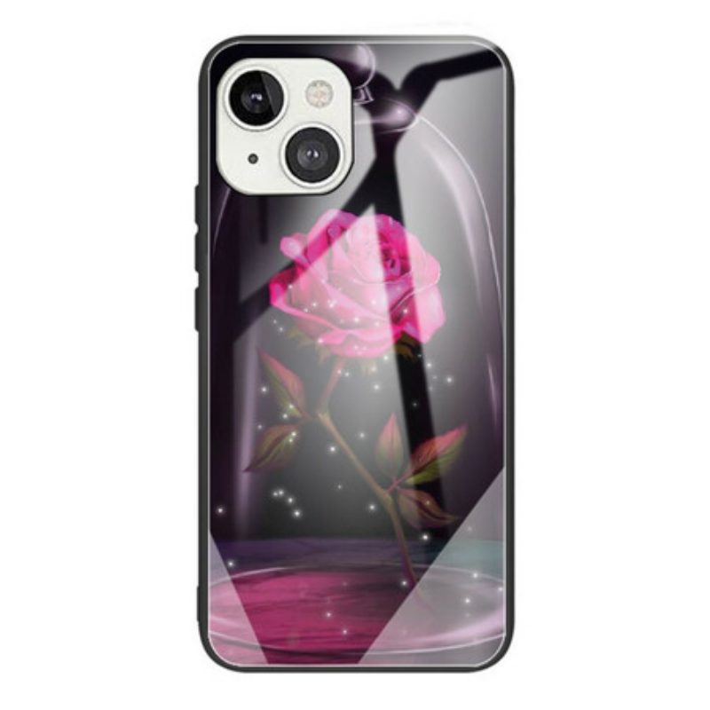 Hoesje voor iPhone 13 Mini Magisch Roze Gehard Glas