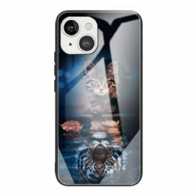 Hoesje voor iPhone 13 Mini Mijn Tijger Gehard Glas