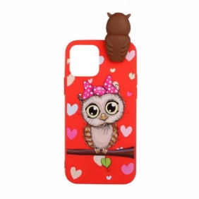 Hoesje voor iPhone 13 Mini Miss Uil 3d