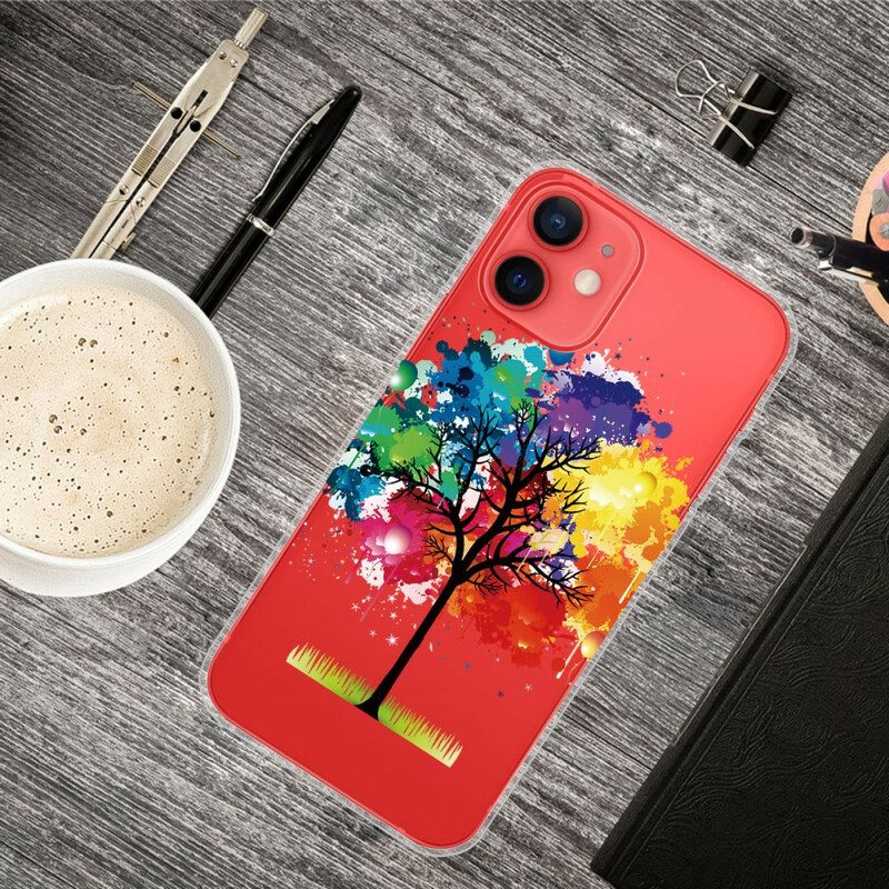 Hoesje voor iPhone 13 Mini Naadloze Aquarel Boom