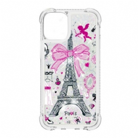 Hoesje voor iPhone 13 Mini Pailletten Van De Eiffeltoren