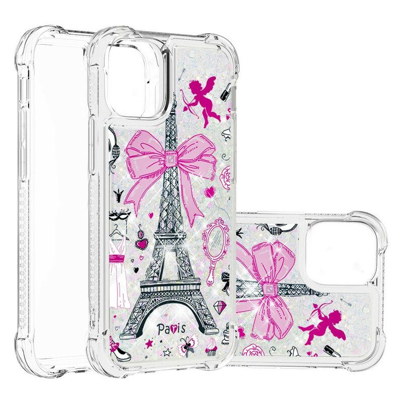 Hoesje voor iPhone 13 Mini Pailletten Van De Eiffeltoren