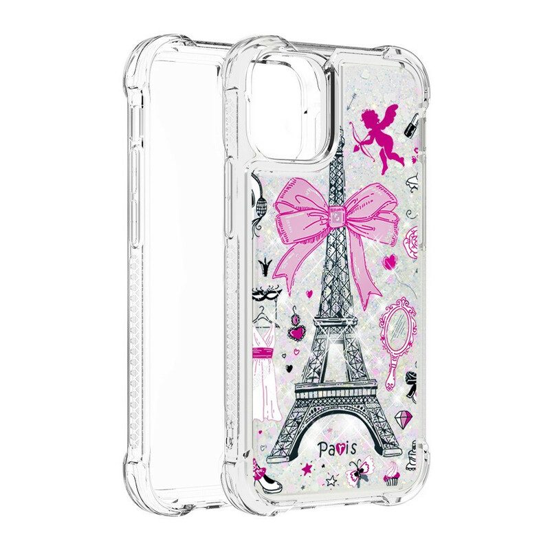 Hoesje voor iPhone 13 Mini Pailletten Van De Eiffeltoren