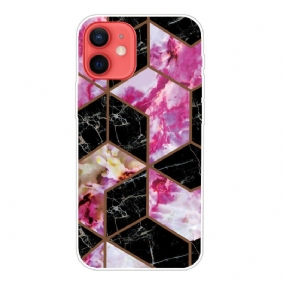 Hoesje voor iPhone 13 Mini Variabel Geometrisch Marmer