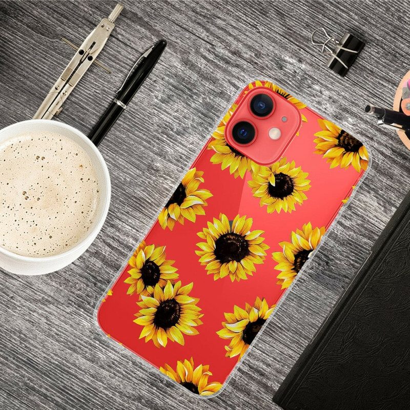 Hoesje voor iPhone 13 Mini Zonnebloemen