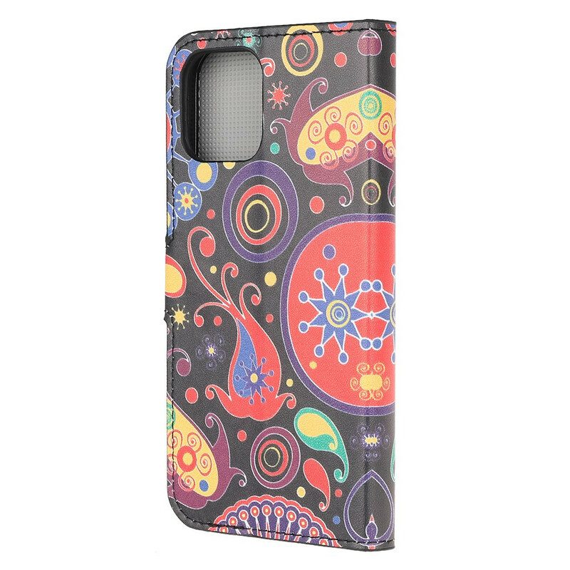 Leren Hoesje voor iPhone 13 Mini Galaxy-ontwerp