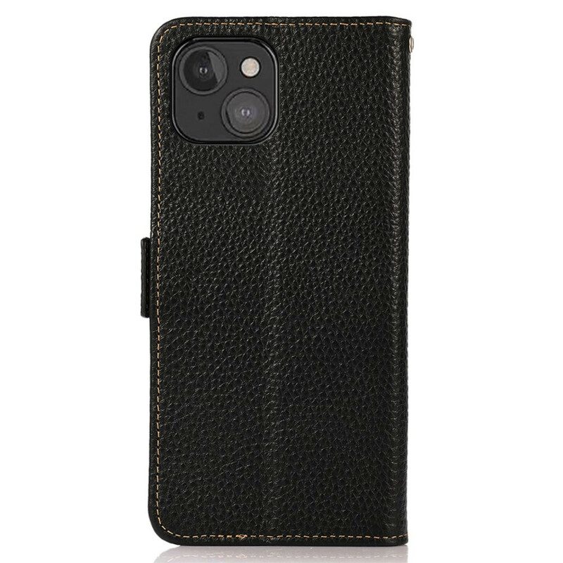 Leren Hoesje voor iPhone 13 Mini Khazneh Lychee Leer