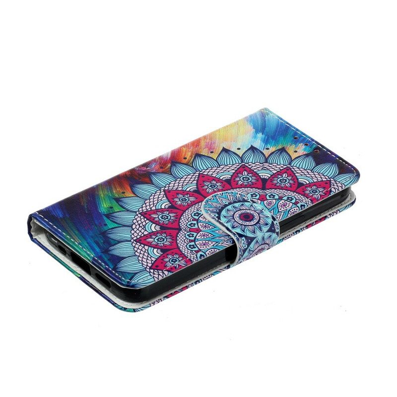 Leren Hoesje voor iPhone 13 Mini Ultra Kleurrijke Mandala