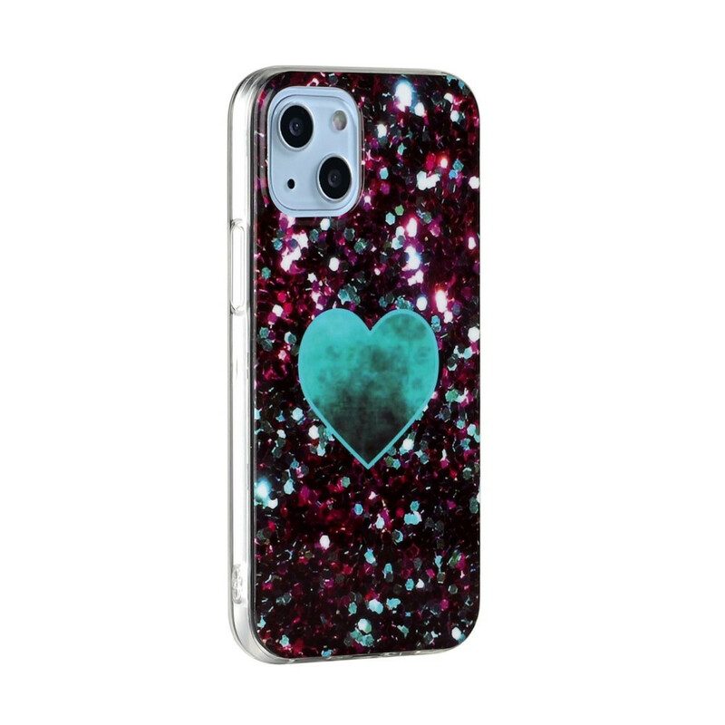 Telefoonhoesje voor iPhone 13 Mini Glitter Marmer