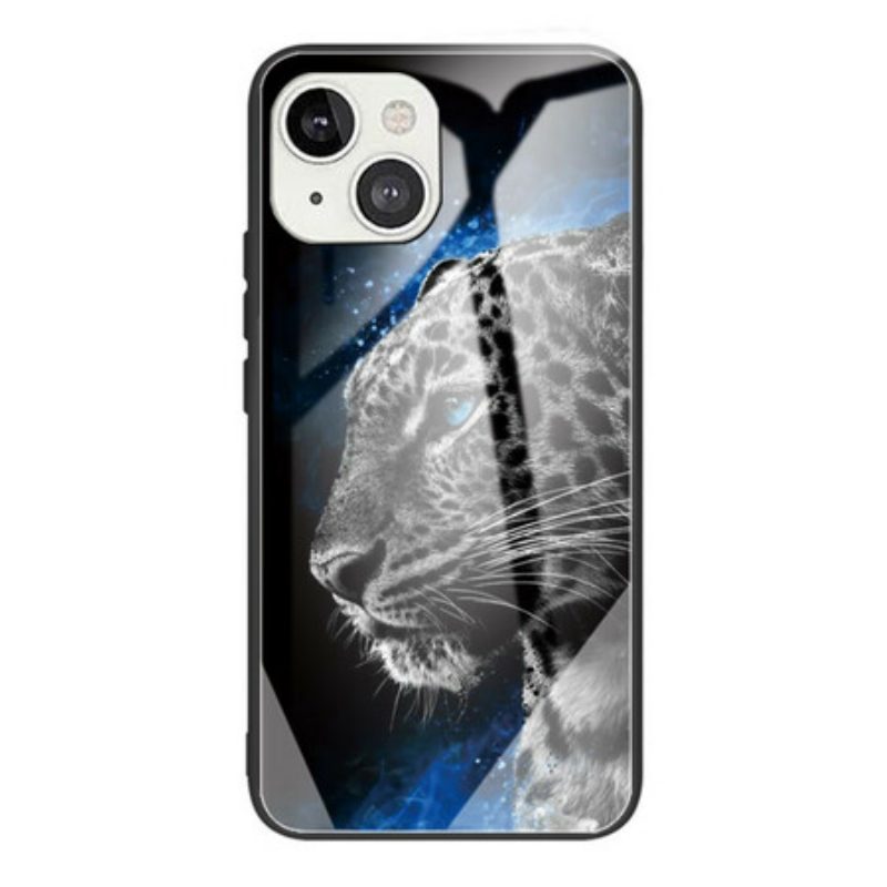 Telefoonhoesje voor iPhone 13 Mini Katachtig Gezicht Gehard Glas