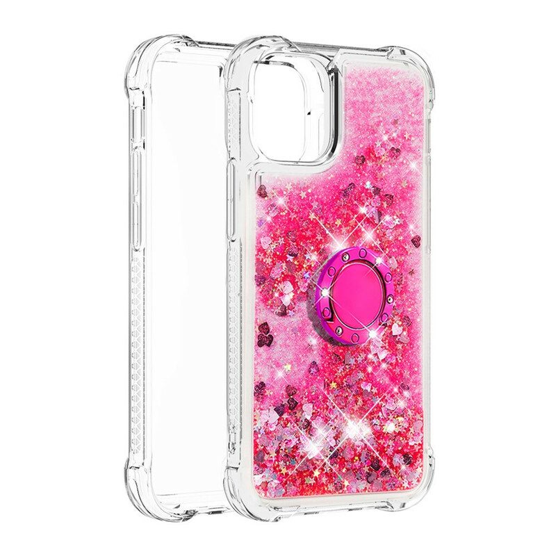 Telefoonhoesje voor iPhone 13 Mini Pailletten Met Ringsteun