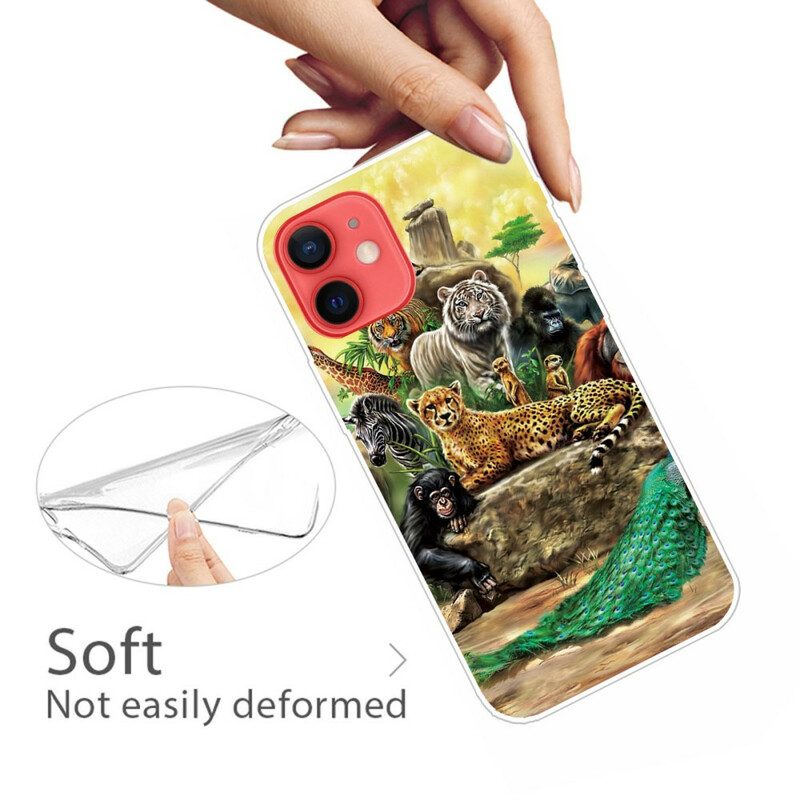 Telefoonhoesje voor iPhone 13 Mini Safari-dieren