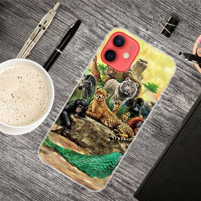 Telefoonhoesje voor iPhone 13 Mini Safari-dieren