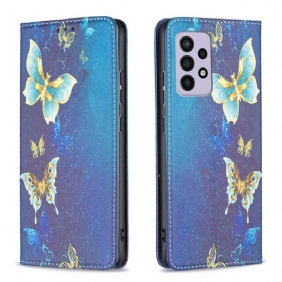 Bescherming Hoesje voor Samsung Galaxy A33 5G Folio-hoesje Kleurrijke Vlinders