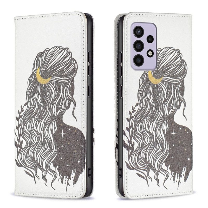 Bescherming Hoesje voor Samsung Galaxy A33 5G Folio-hoesje Mooi Haar