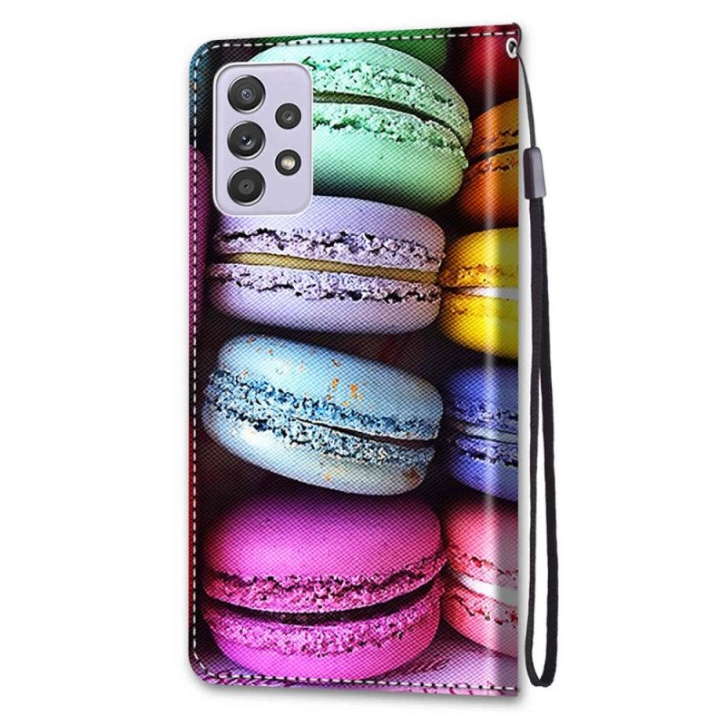 Folio-hoesje voor Samsung Galaxy A33 5G Macarons