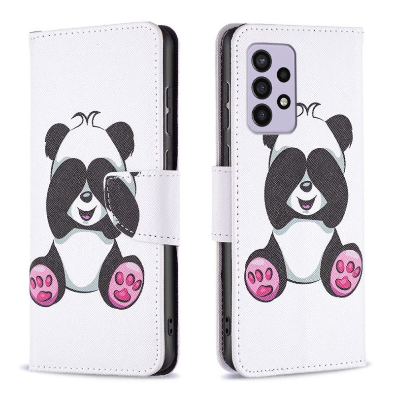 Folio-hoesje voor Samsung Galaxy A33 5G Panda-plezier