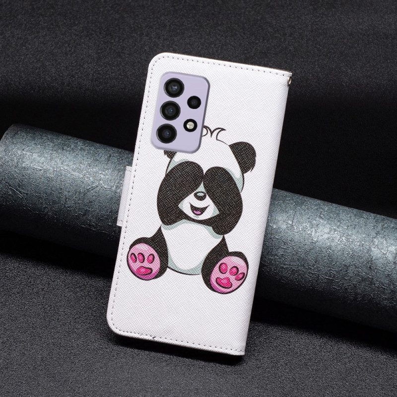 Folio-hoesje voor Samsung Galaxy A33 5G Panda-plezier